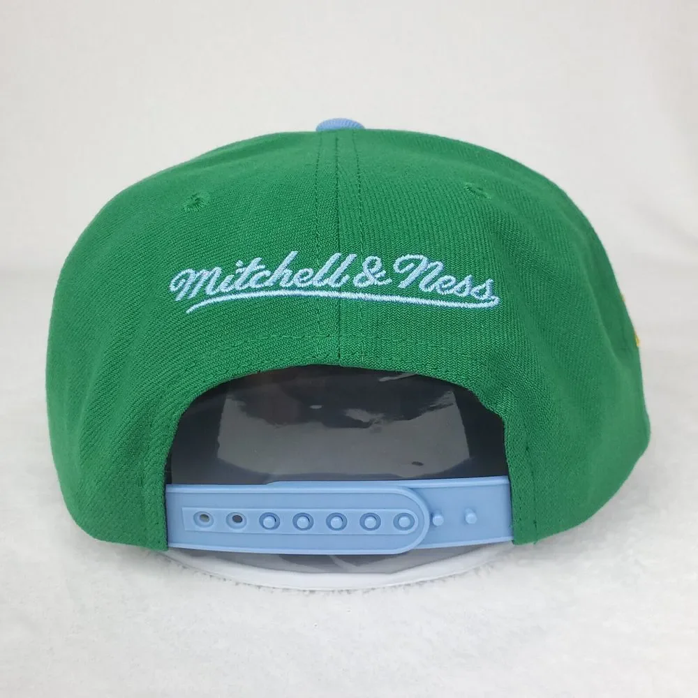 LA Clippers Mitchell & Ness NBA Snapback Hat Cap 3D Logo Green Blue NWT - Picture 5 of 8